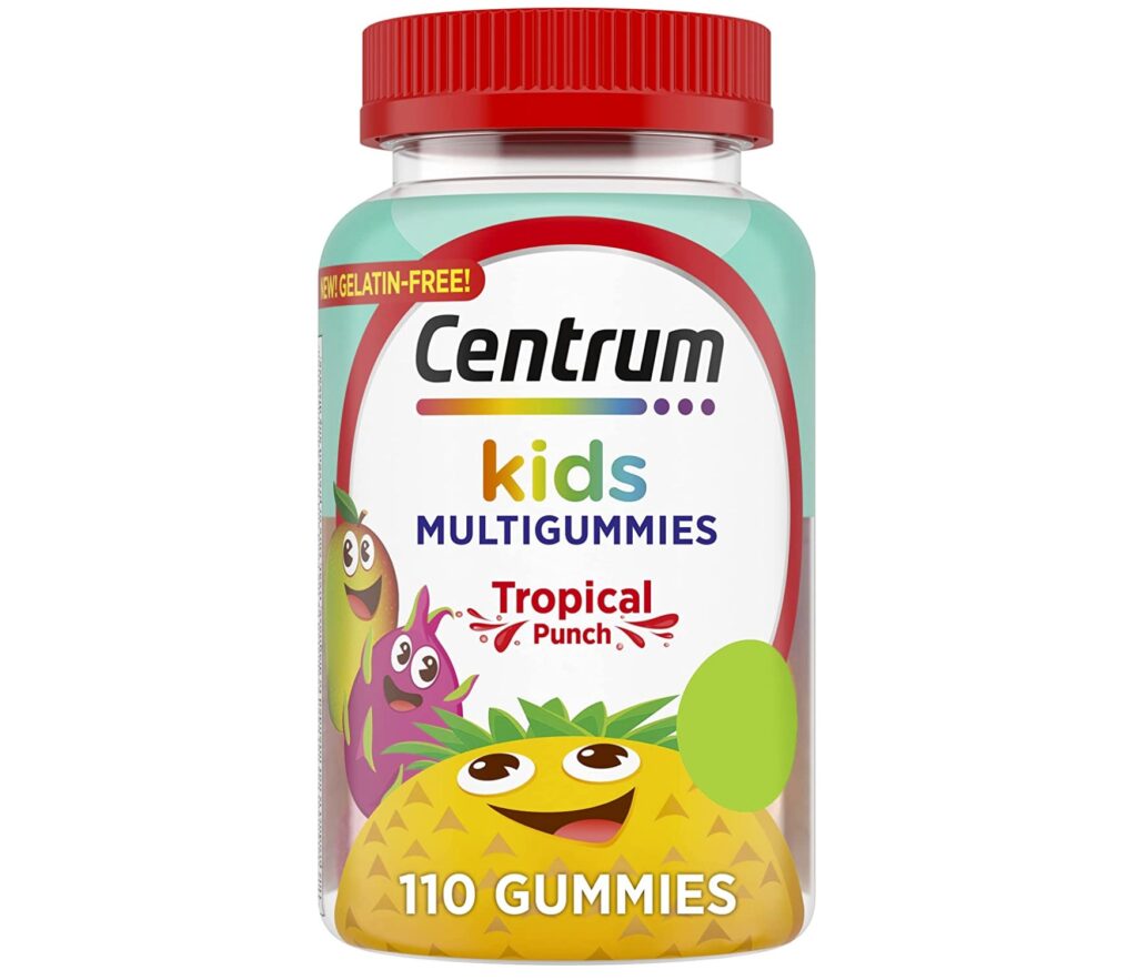 Centrum Kids Multivitamin Gummies, Tropical Punch Flavor Made with
